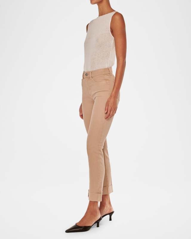 Mara Straight Mid-Rise Instasculpt Ankle Jeans